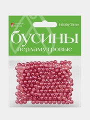 Бусины круглые, перламутровые, 6 мм