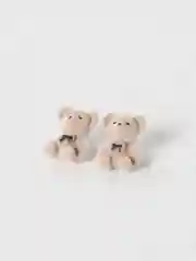 Бежевый серьги пусеты Плюшевые мишки Teddy Bear