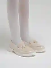 Бежевый туфли школьные для девочек
