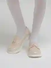 Бежевый туфли школьные для девочек