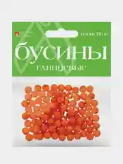 Оранжевый бусины круглые, глянцевые, диаметр 8 мм