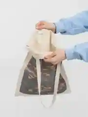 Зелёный хаки сумка-шоппер женская "КРАСОТА", через плечо, хлопковая