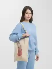 Коралловый сумка женская через плечо, пляжная сумка, шоппер "ЗАЙКИ", хлопковая
