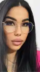 Золотой имиджевые очки круглые женские, компьютерные