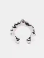 Серебряный септум, обманка  со стразами