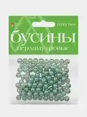 Голубой бусины круглые, перламутровые, 8 мм