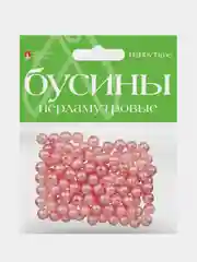 Розовый бусины круглые, перламутровые, 8 мм