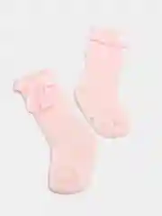 Розовый гольфы с бантиком для девочек