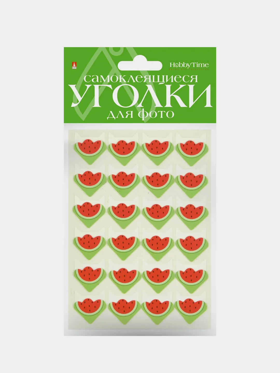 Карамельный уголки самоклеящиеся для фото, 24 штуки