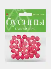 Розовый бусины круглые, глянцевые, 12 мм