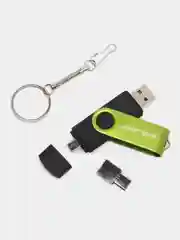 Зеленый usb-флешка 3 в 1