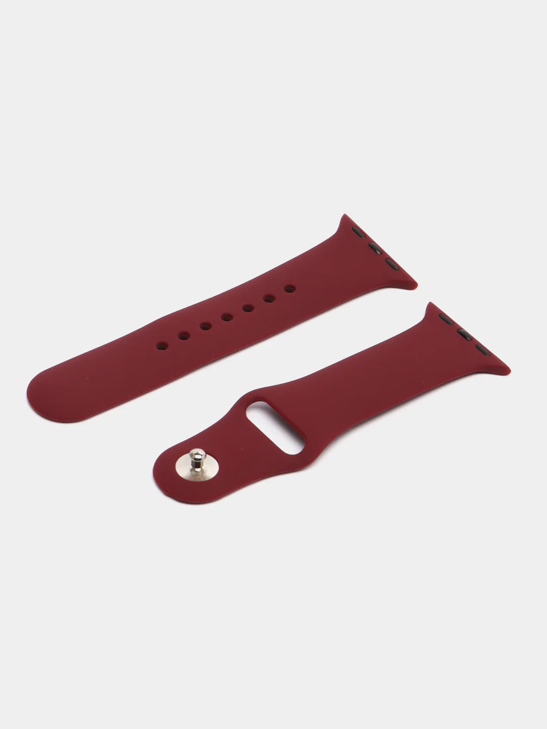 Бордовый силиконовый ремешок для часов Apple Watch 1-7