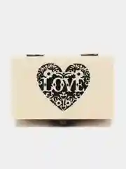 Бежевый шкатулка для обручальных колец Love