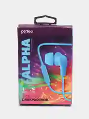 Синий внутриканальные наушники с микрофоном Perfeo ALPHA
