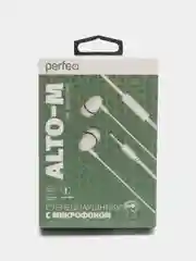 Белый наушники внутриканальные c микрофоном Perfeo ALTO-M, разные цвета