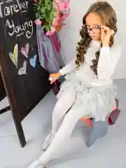 Белый детские колготки Сетка Ромбик, ажурные, для девочек