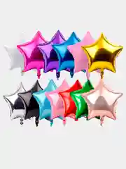 Мятный шар звезда фольгированный 19", 50 см