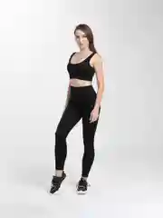 Черный женский костюм для фитнеса