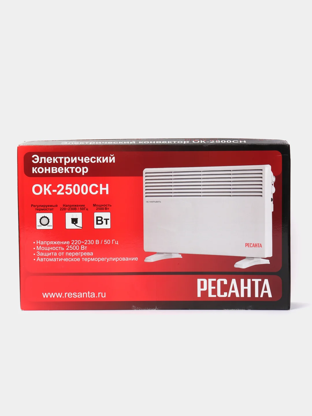Конвекторный обогреватель Ресанта ОК-2500СН, 2500 Вт (конвектор электрический) 67/4/22