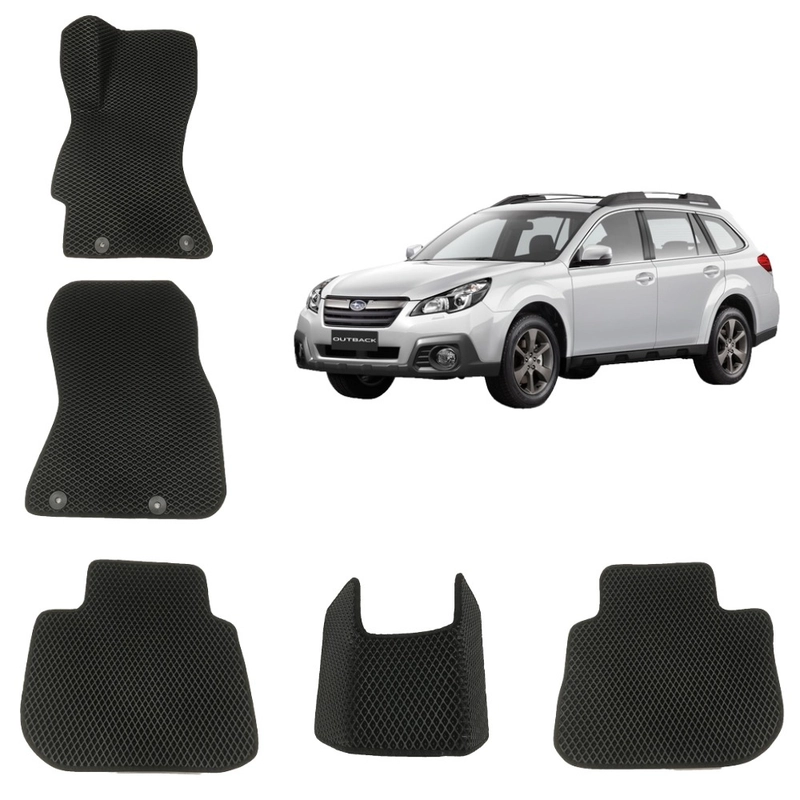 Автомобильные 3D-коврики EVA / ЕВА / ЭВА для Subaru Outback 4 поколения / Субару Аутбек 4