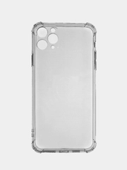 Чехол iPhone 11, 12, 13, 15, Pro, Max, XR, Plus прозрачный с защитой углов противоударный