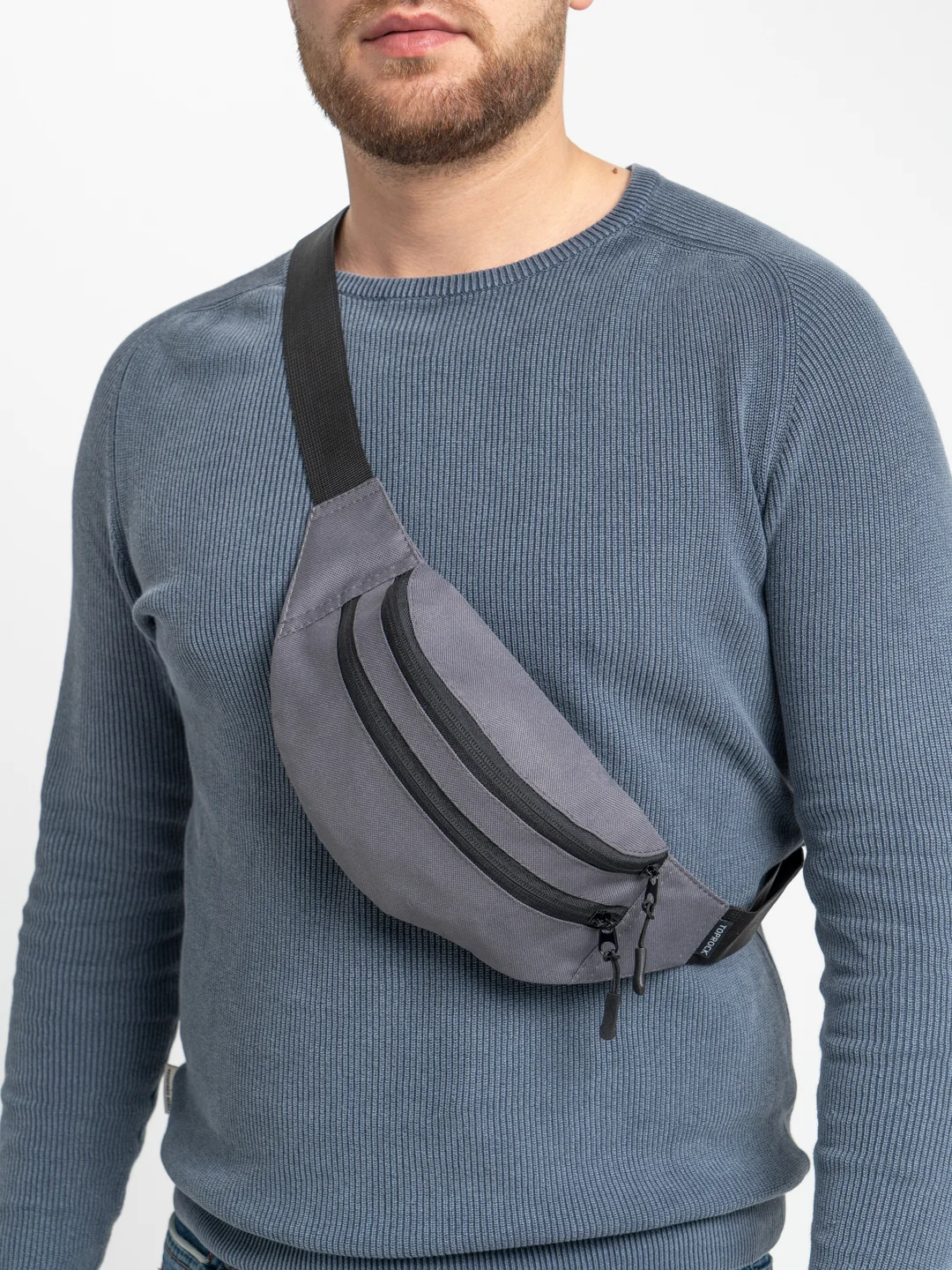 Серый поясная сумка Toprock Classic Bag, унисекс, 17 цветов