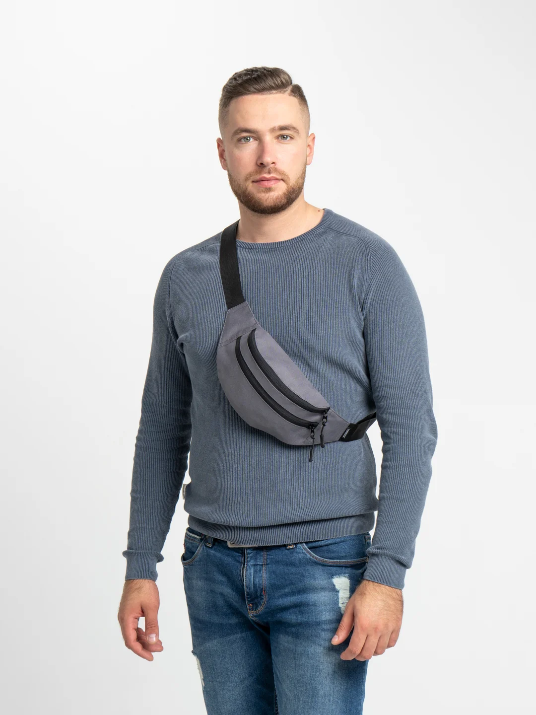 Серый поясная сумка Toprock Classic Bag, унисекс, 17 цветов