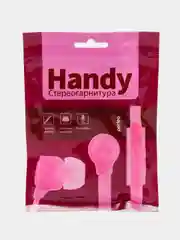 Розовый наушники внутриканальные Perfeo, с микрофоном HANDY, 10 цветов