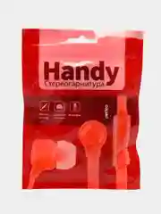 Красный наушники внутриканальные Perfeo, с микрофоном HANDY, 10 цветов