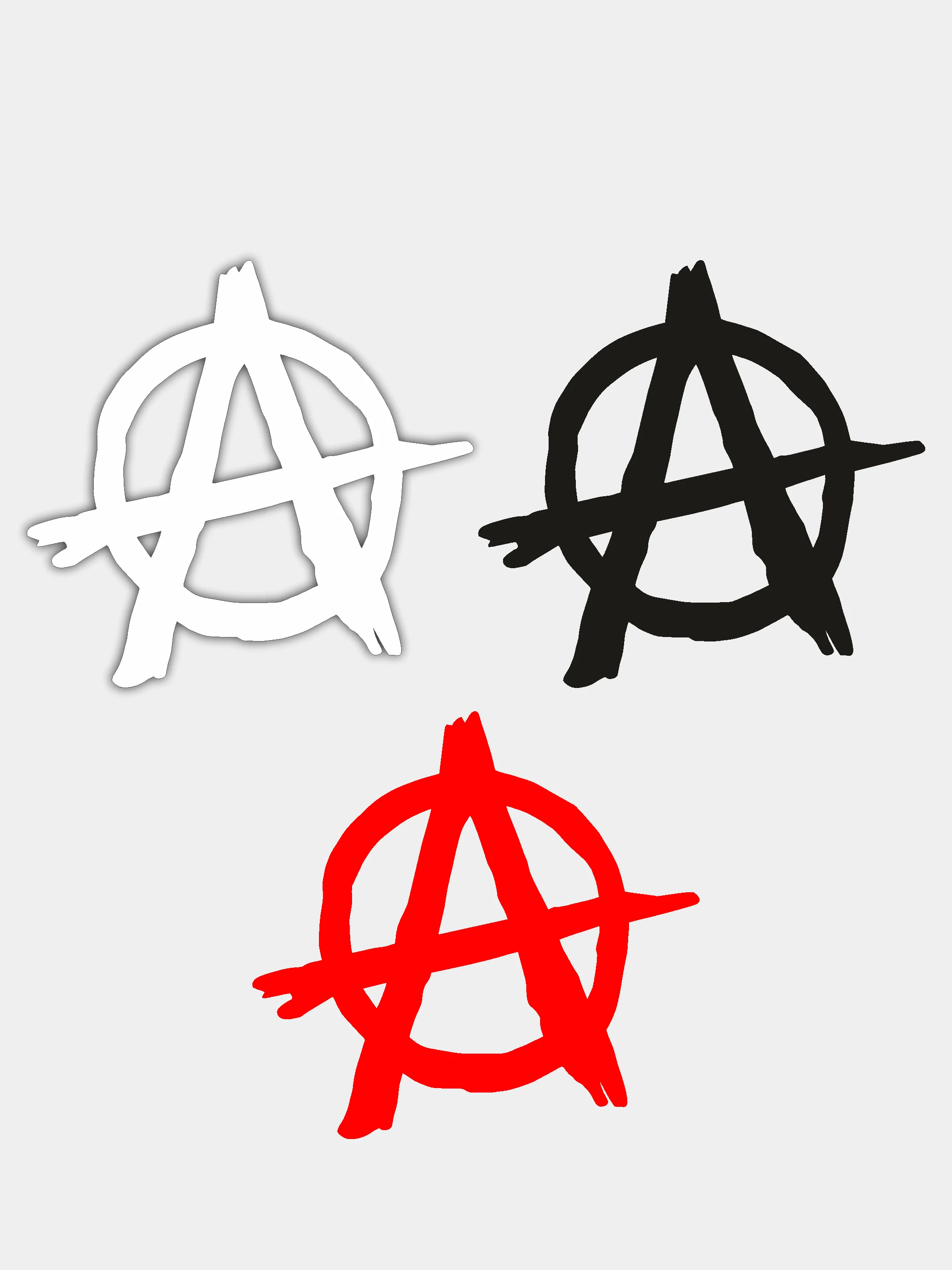 Красный наклейка "Анархия"