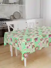 Голубой скатерть Пэчворк, рогожка