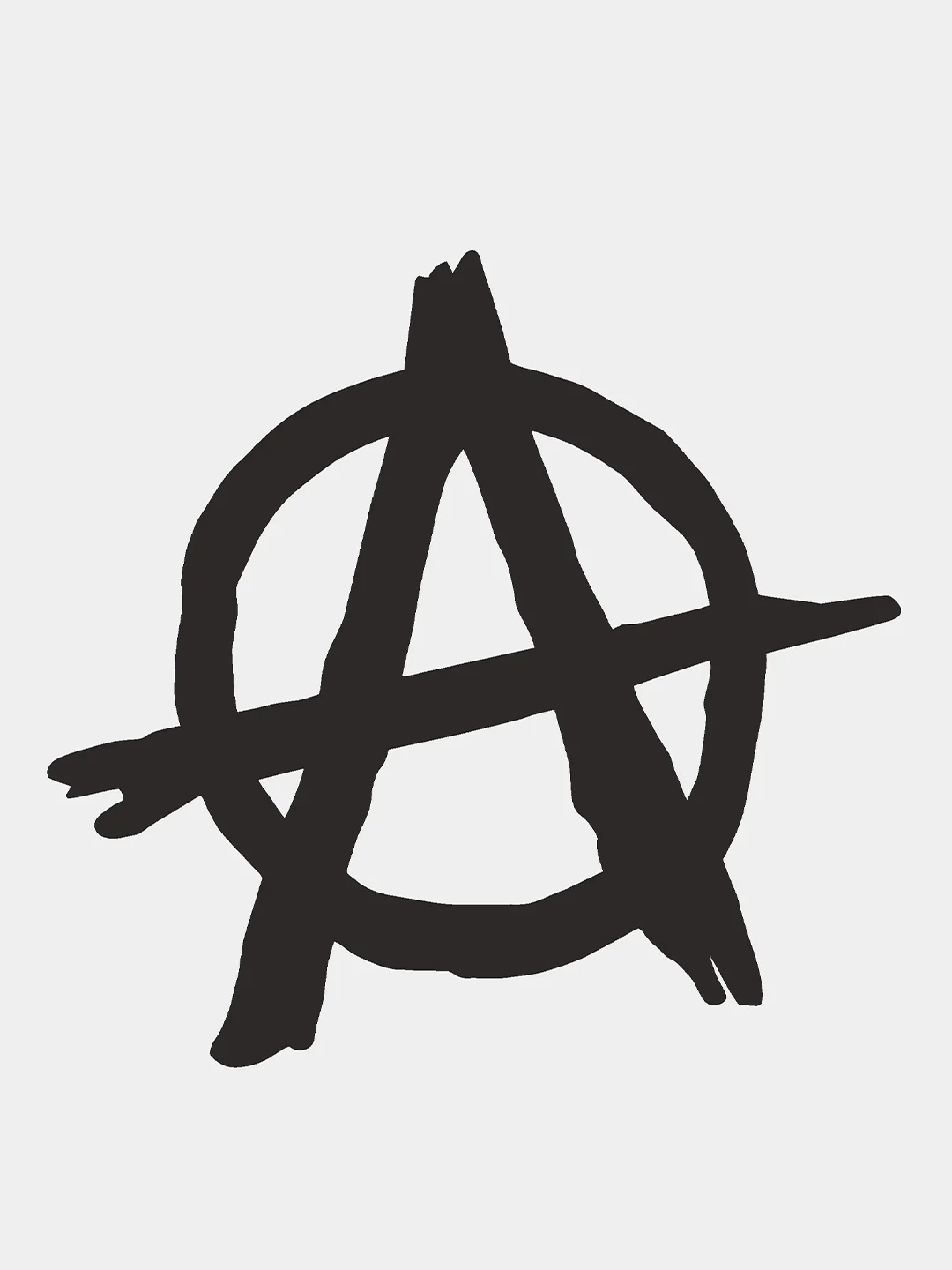 Черный наклейка "Анархия"