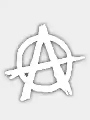 Белый наклейка "Анархия"