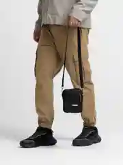 Угольный сумка поясная мужская