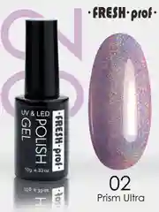 Голубой гель-лак для ногтей Fresh Prof Prism Ultra, 10г с шиммером глиттером блеском светоотражающ
