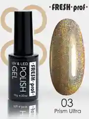 Голубой гель-лак для ногтей Fresh Prof Prism Ultra, 10г с шиммером глиттером блеском светоотражающ