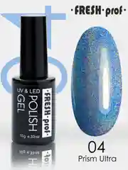 Голубой гель-лак для ногтей Fresh Prof Prism Ultra, 10г с шиммером глиттером блеском светоотражающ