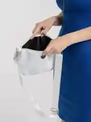 Белый двойная сумка кросс-боди