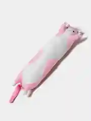 Розовый кот-батон мягкая игрушка-антистресс подушка / кот сосиска / кот багет / кот подушка