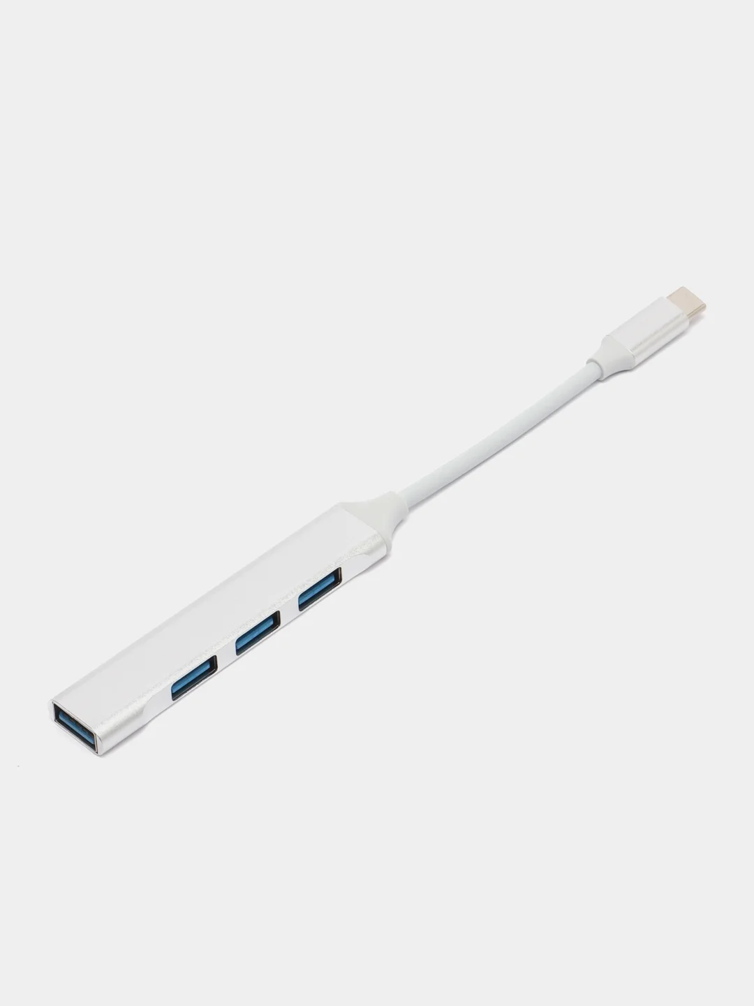 Серый металлик хаб концентратор USB Hub 3.0, Type-C