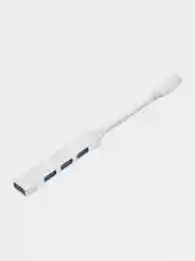 Серый металлик хаб концентратор USB Hub 3.0, Type-C
