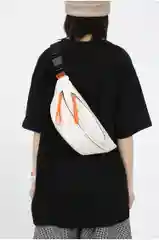 Белый поясная сумка, сумка через плечо, бананка
