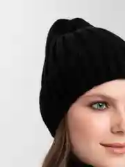 Черный шапка вязаная, женская, зимняя