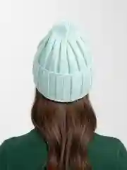 Мятный шапка вязаная, женская, зимняя