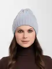 Лавандовый шапка вязаная, женская, зимняя