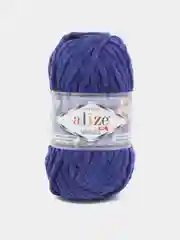 Темно-синий пряжа плюшевая Alize Velluto (Ализе Веллуто), 100 г, 68 м