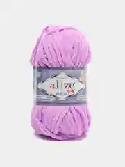 Сиреневый пряжа плюшевая Alize Velluto (Ализе Веллуто), 100 г, 68 м