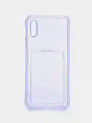 Фиолетовый чехол-накладка для телефона с кардхолдером Xiaomi Redmi 10 / Note 9 / 9c / 9a / 9S / 9PRO