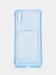Синий чехол-накладка для телефона с кардхолдером Xiaomi Redmi 10 / Note 9 / 9c / 9a / 9S / 9PRO