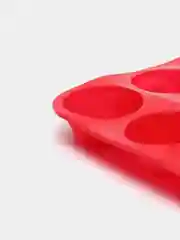Красный силиконовая форма для выпечки маффинов и кексов